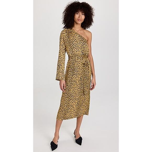 KITRI Amber Cheetah Print One Shoulder‎ Dress Size 2 - Picture 6 of 9